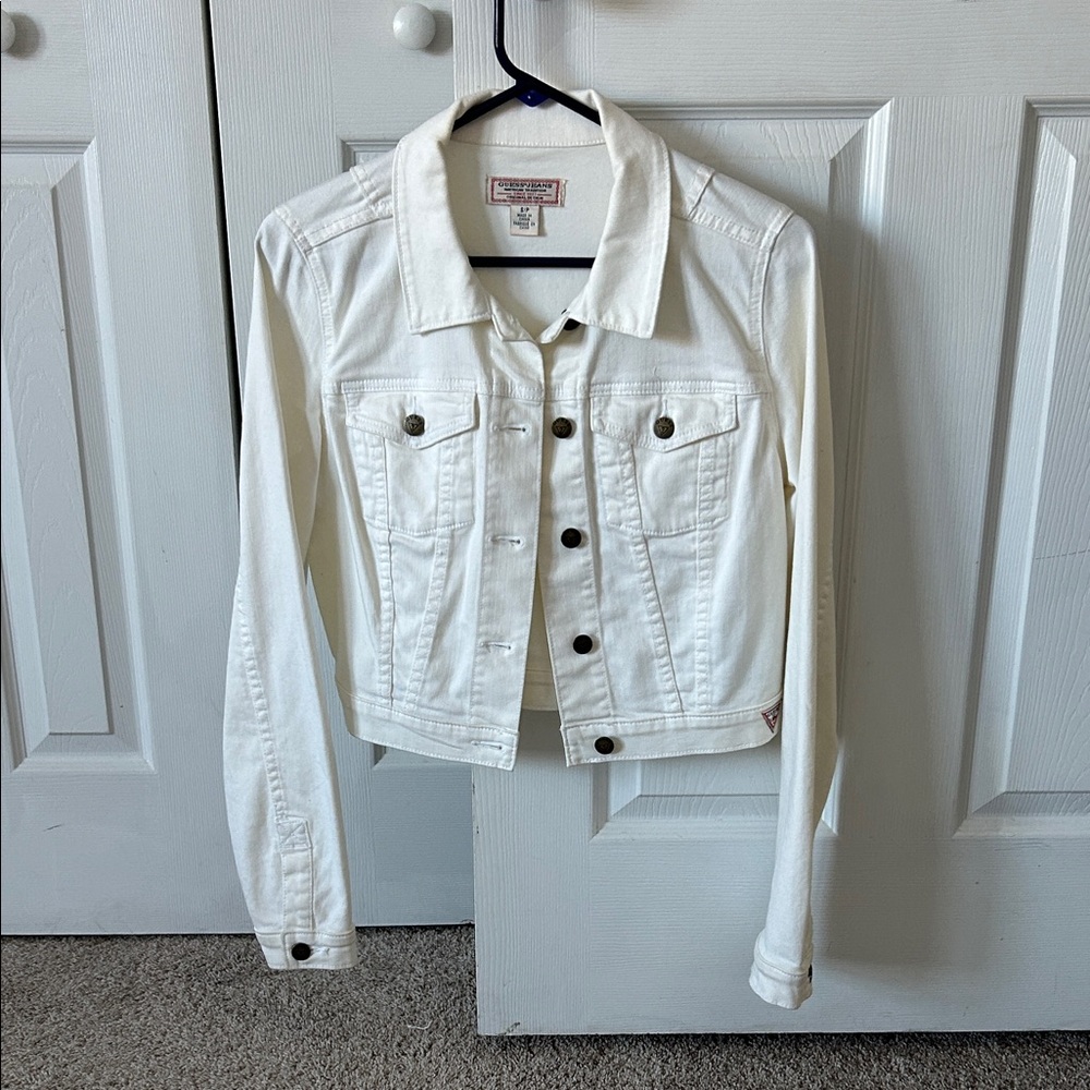 Guess White Denim Jacket
